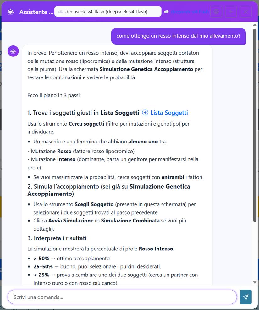 Schermata assistente IA GenHub